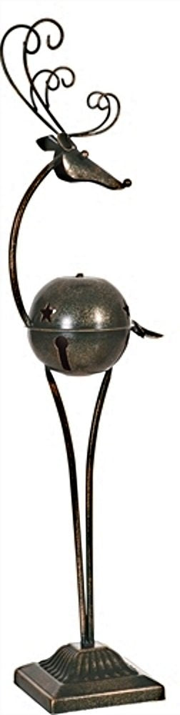 Metal Bell Reindeer - Red