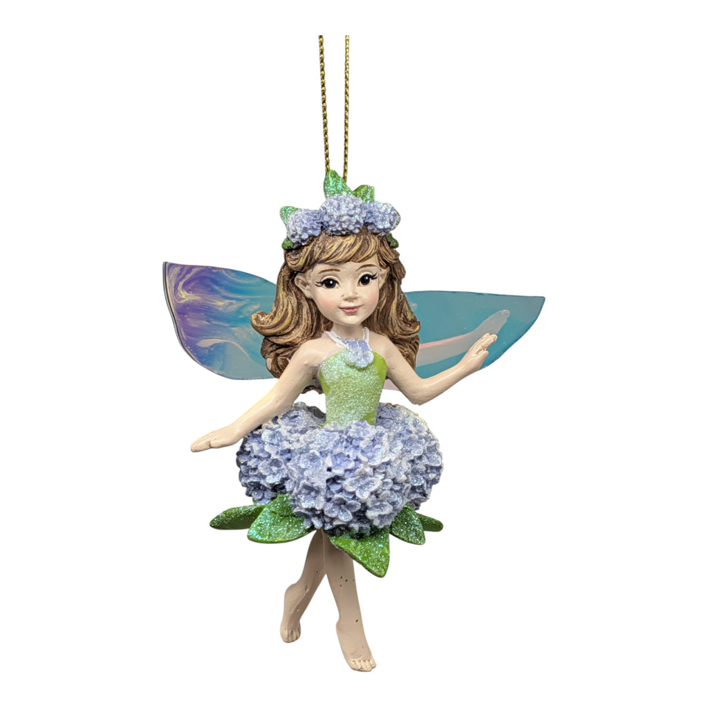 Hydrangea Dreamer: Serene Flower Fairy Ornament