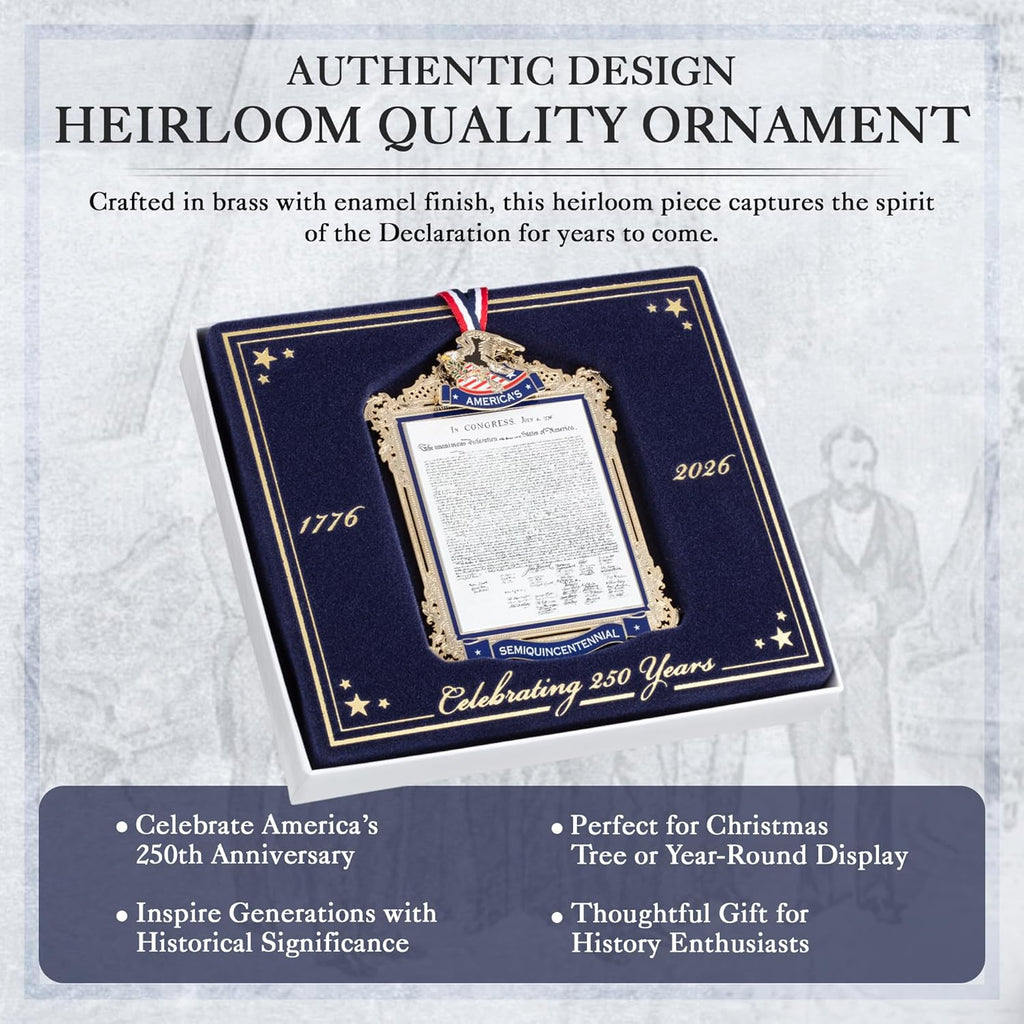 Official Commemorative Ornament of America’s 250th Anniversary - 2026 White House Christmas Collection