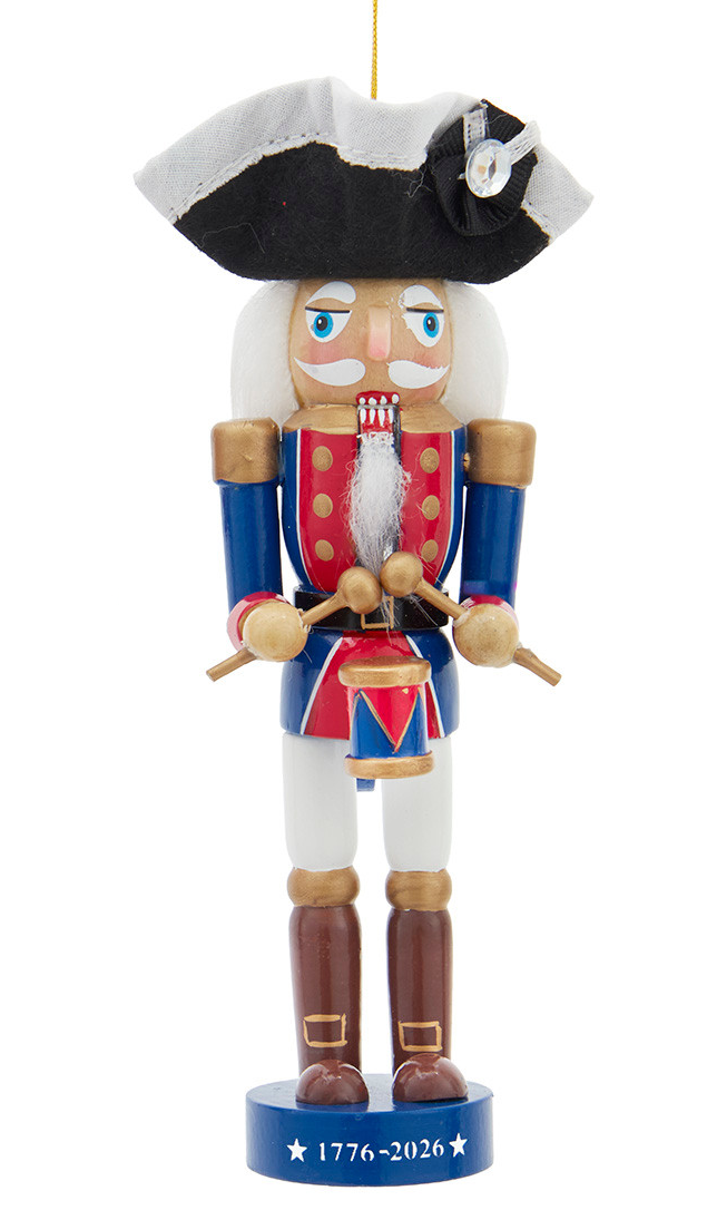 The America 250th Revolutionary Soldier Nutcracker Ornament