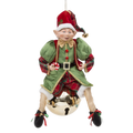 Huge Hanging Elf on a Bell - Green Coat
