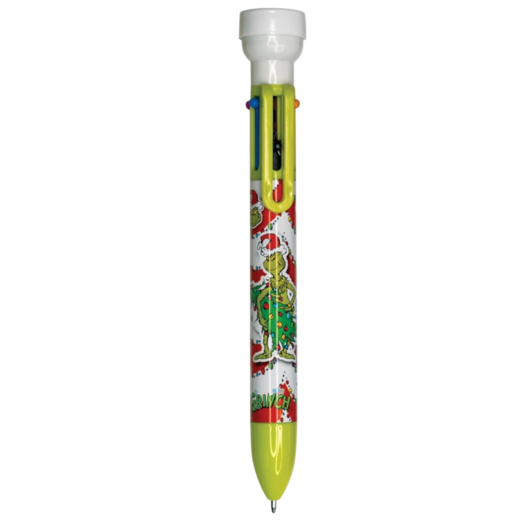 6 Color Pen With Stamper - Grinch