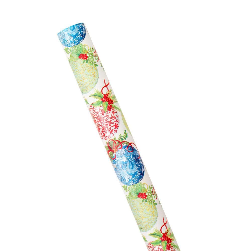 Porcelain Ornaments Gift Wrapping Paper - 30" x 8' Roll