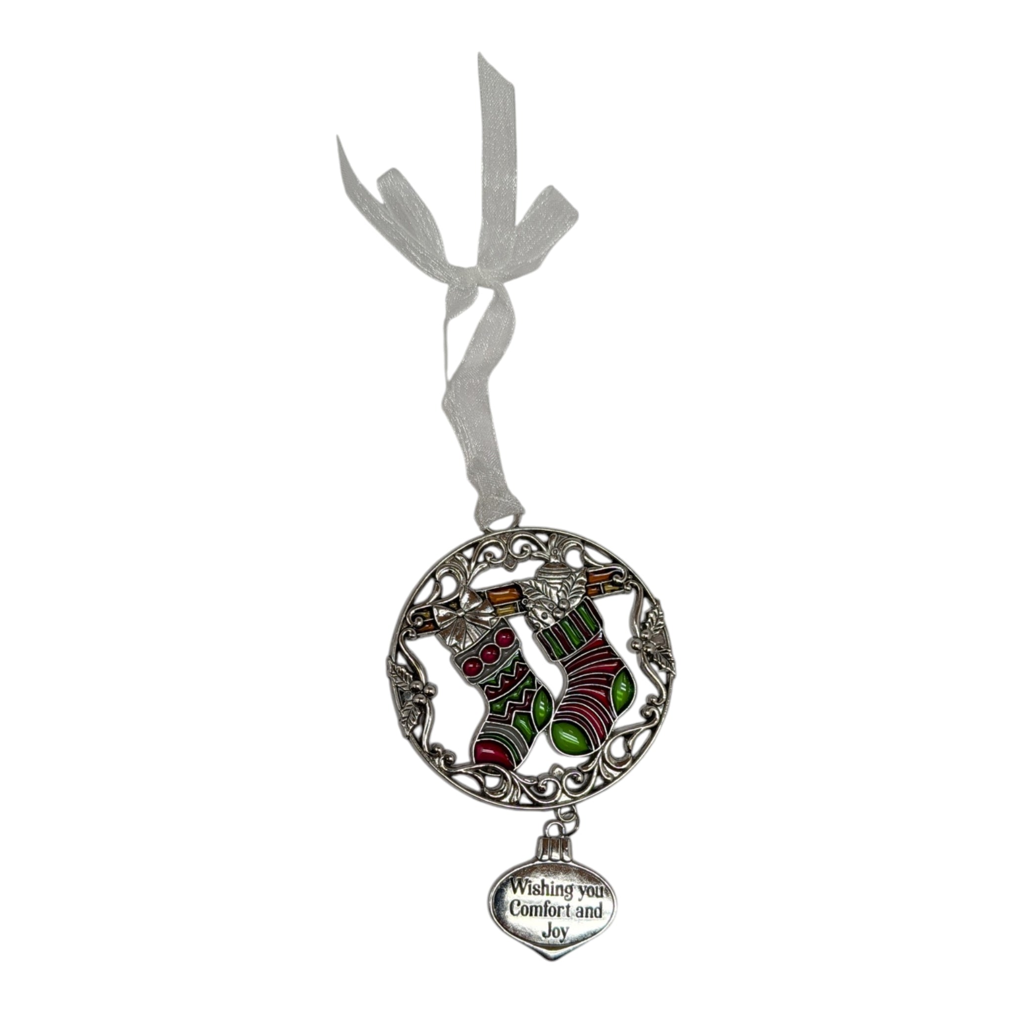 Comfort and Joy Stockings - Colors of Christmas Ornament