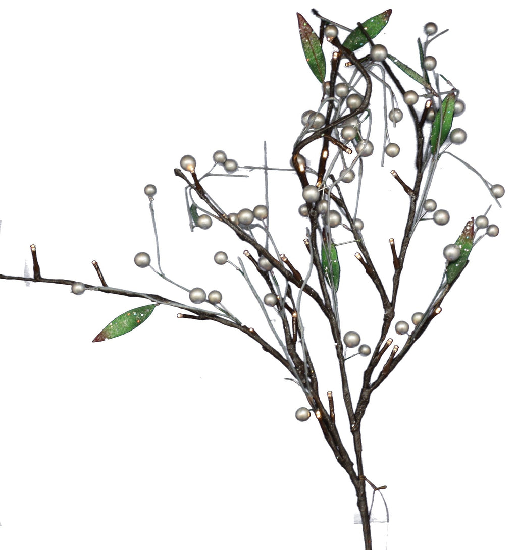39 Inch Lighted Branch - Silver