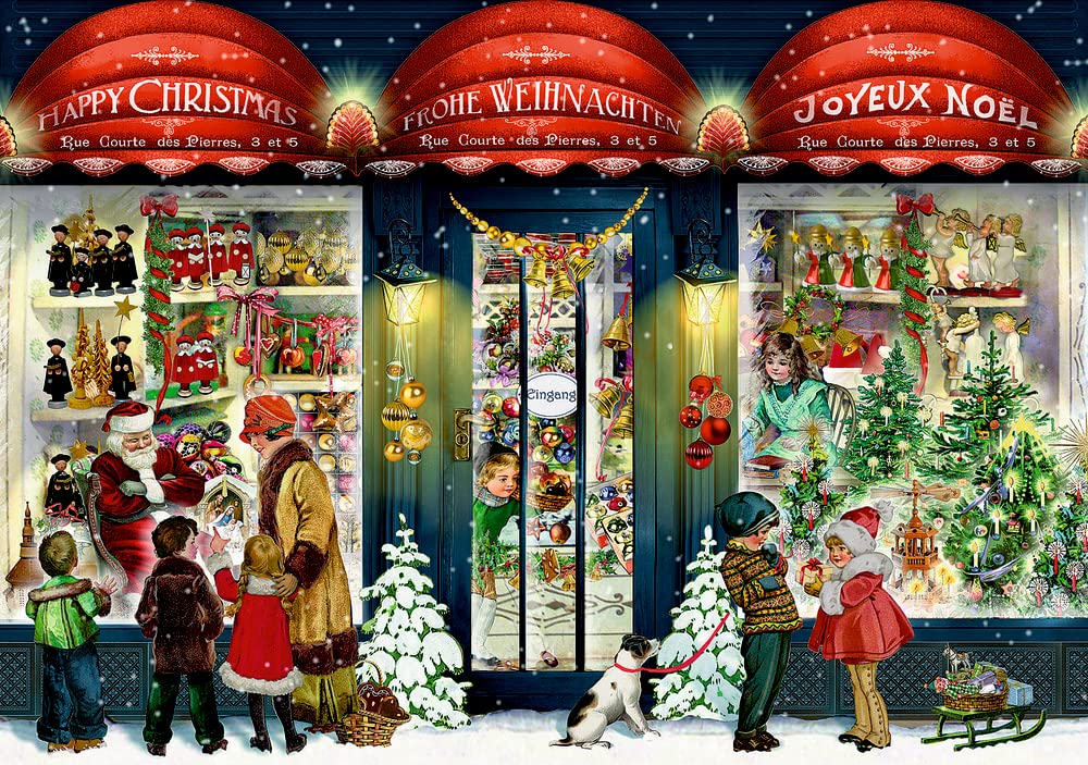 Classic Christmas Shop Advent Calendar Card