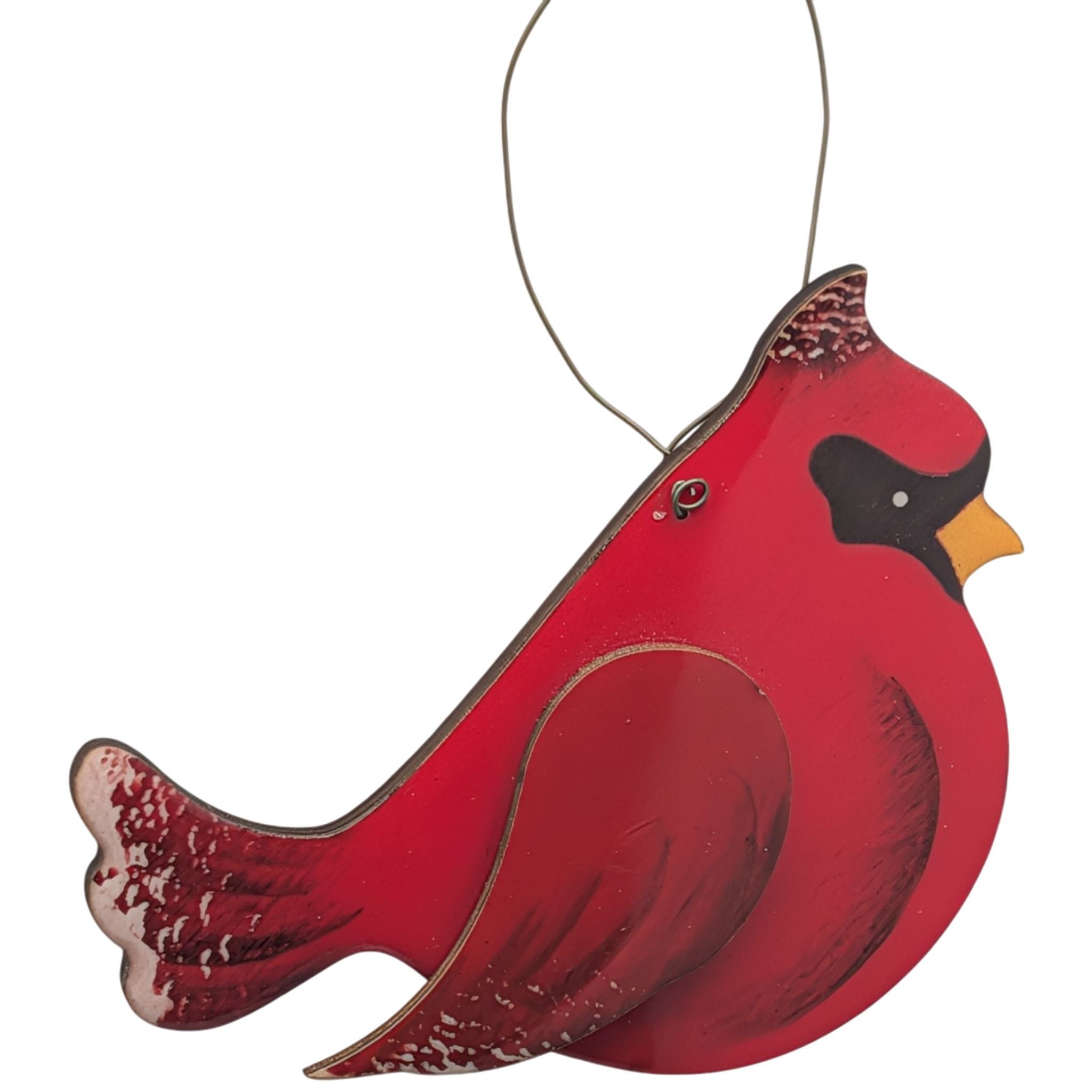 Crimson Cardinal in Flight Ornament