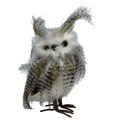Faux Fur Owl Figurine Feathers Up