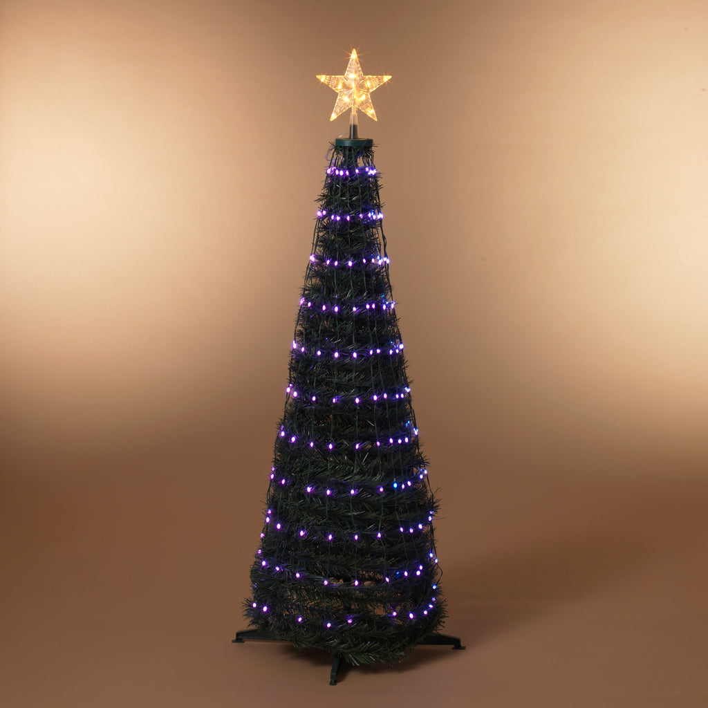 Steel Frame Pole Tree with Color Change LED Lighting - 4 Feet Tall