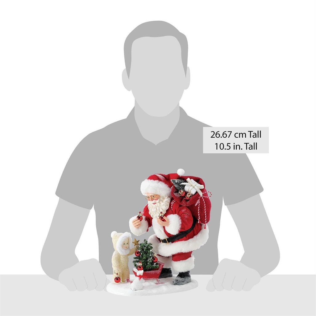 Adding Sparkle Santa Figurine