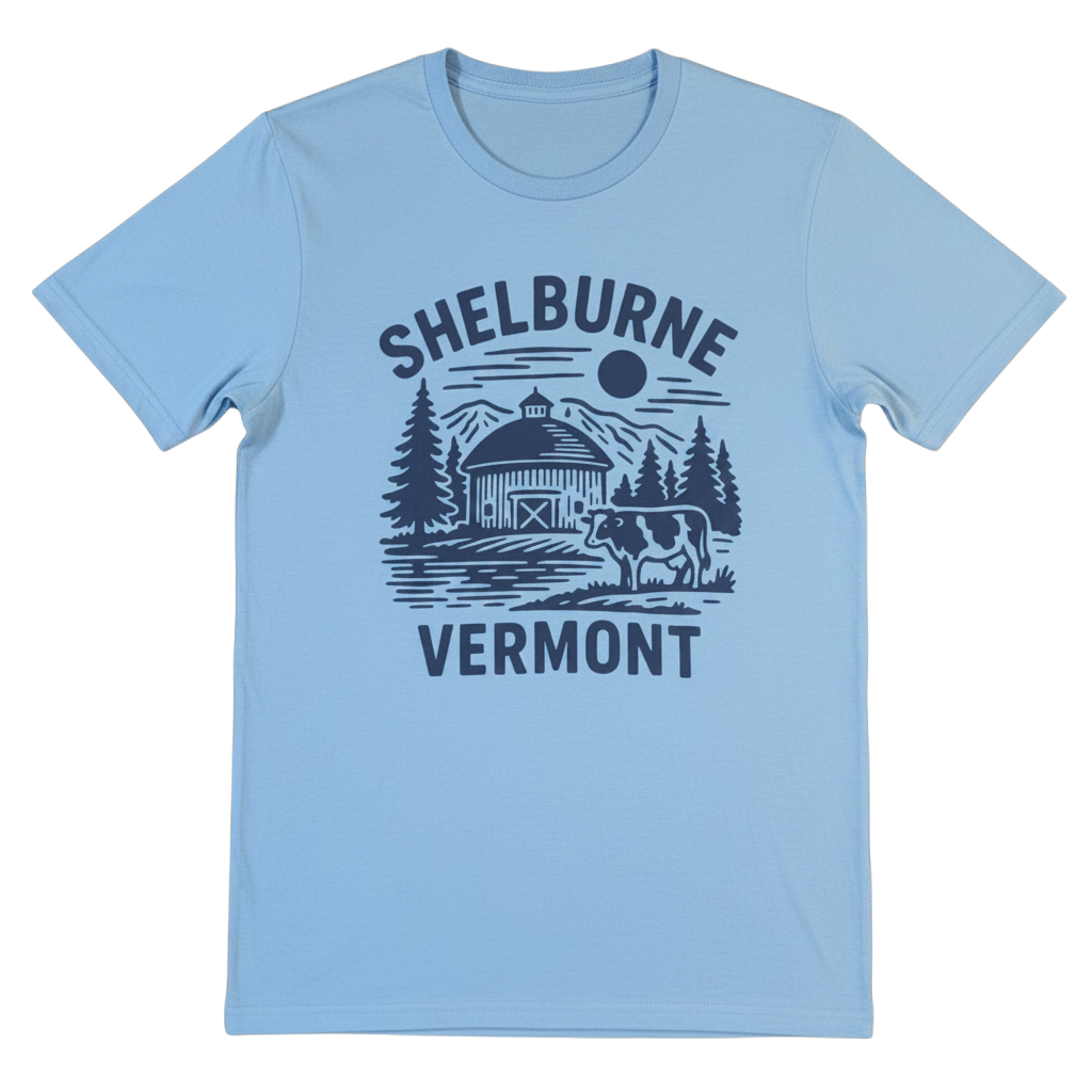 Shelburne Vermont Graphic Tee – Carolina Blue -
