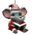 Festive Jungle Elephant Pajama Ornament