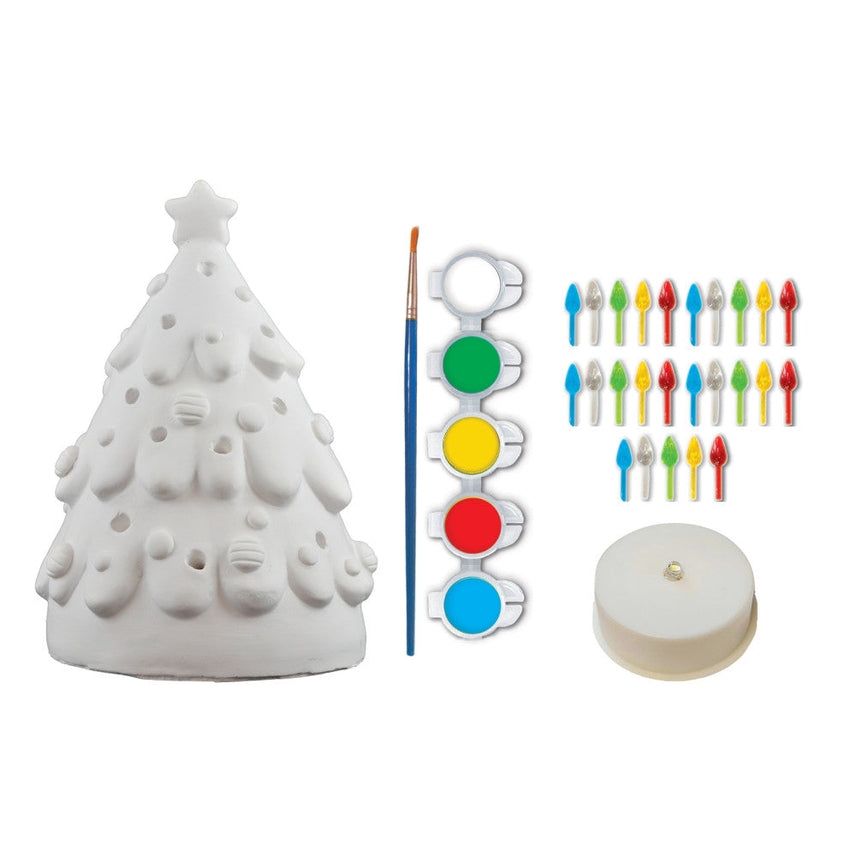 Light-Up Christmas Tree - 6" Plaster Paint Kit