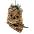 Brown Holiday Owl Ornament