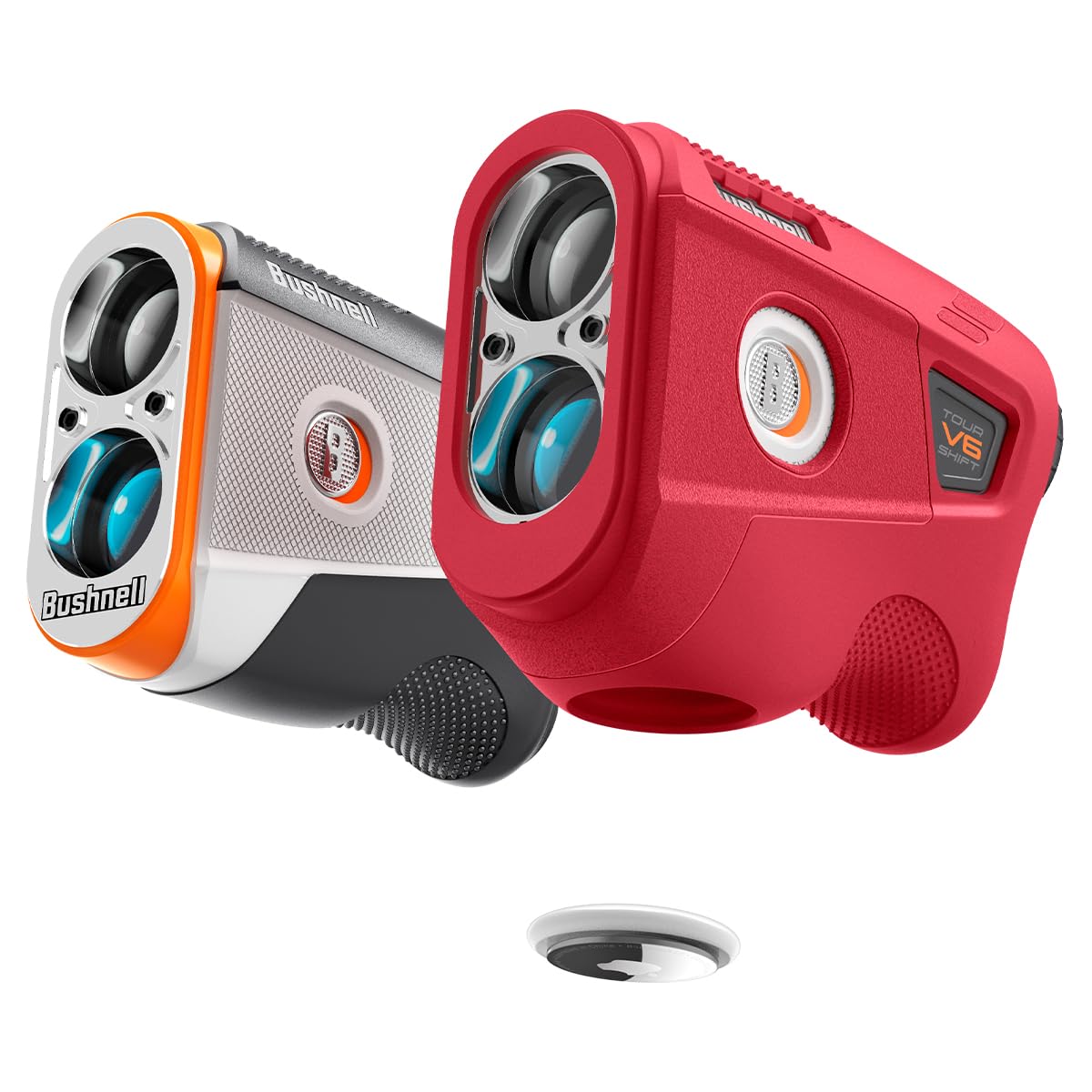 Spigen Golf Silicone Fit Rangefinder Case Designed for Bushnell Rangefinder Tour V6 Shift Protective Cover Carrying Case Golf Rangefinder Accessories Compatible with AirTag - Red