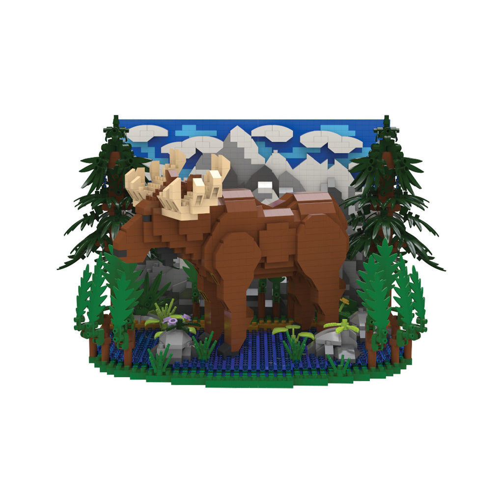 Mini Building Blocks - Moose Scene