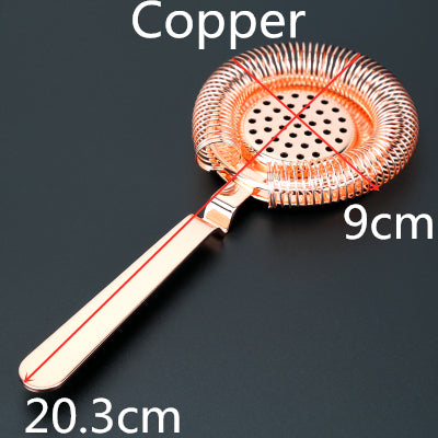 Luxury Stainless Steel Cocktail Strainer with Spring
