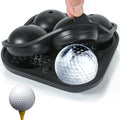 4 Holes Ice Cubes Silicone 2.5 inch Golf Ball Ice Cube Molds for Whiskey Cocktails Beer Golf Gift Party Tray with Funnel