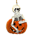 Bones and Jack-O'-Lantern Wooden Ornament