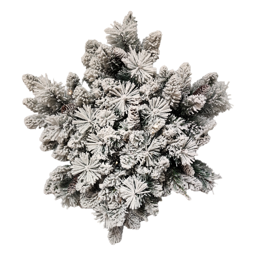 32" Battery-Operated Pre-Lit LED Snowflake Wreath