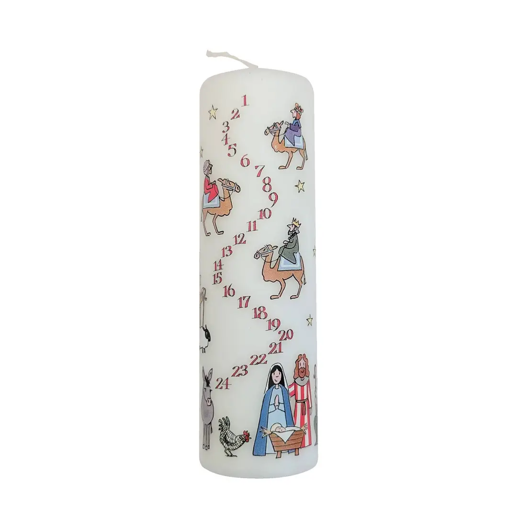 Nativity Advent Large Pillar Candle