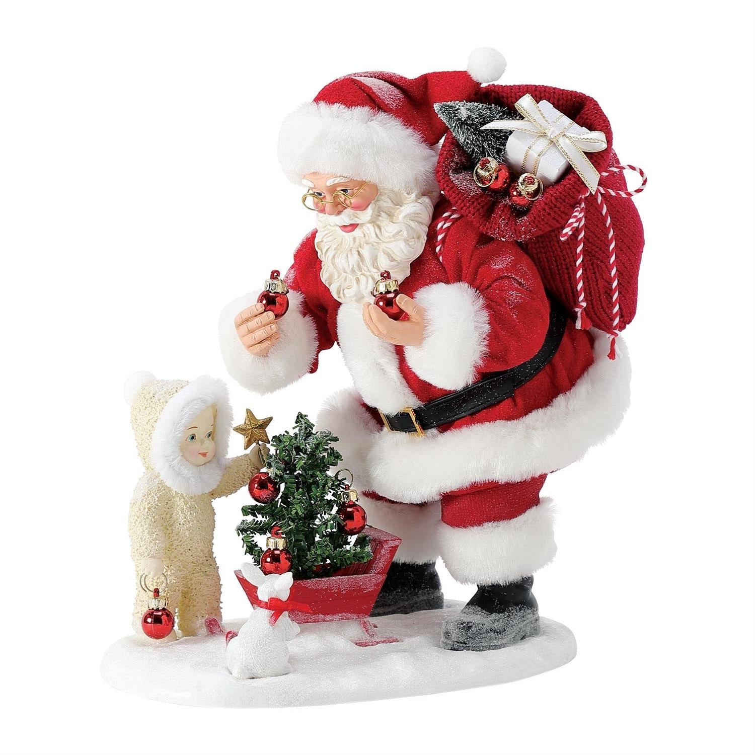 Adding Sparkle Santa Figurine
