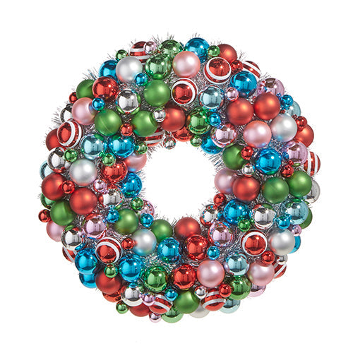 Vintage Ornament and Tinsel Wreath