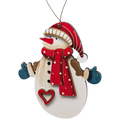 Jolly's Heartfelt Winter: Hand-Painted Plywood Ornament