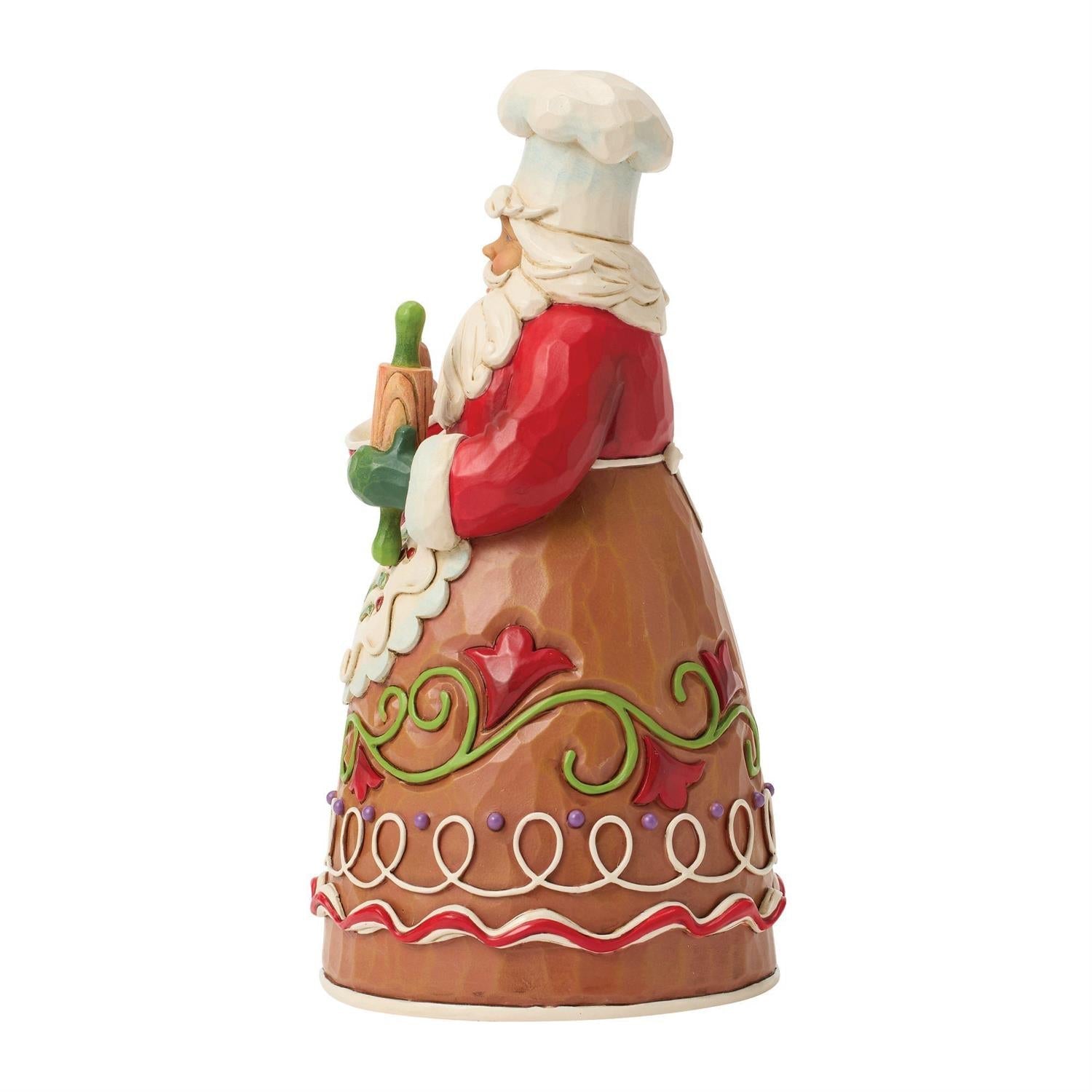 Gingerbread Pastry Chef Santa Figurine