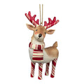 Candy Cane Standing Reindeer Ornament