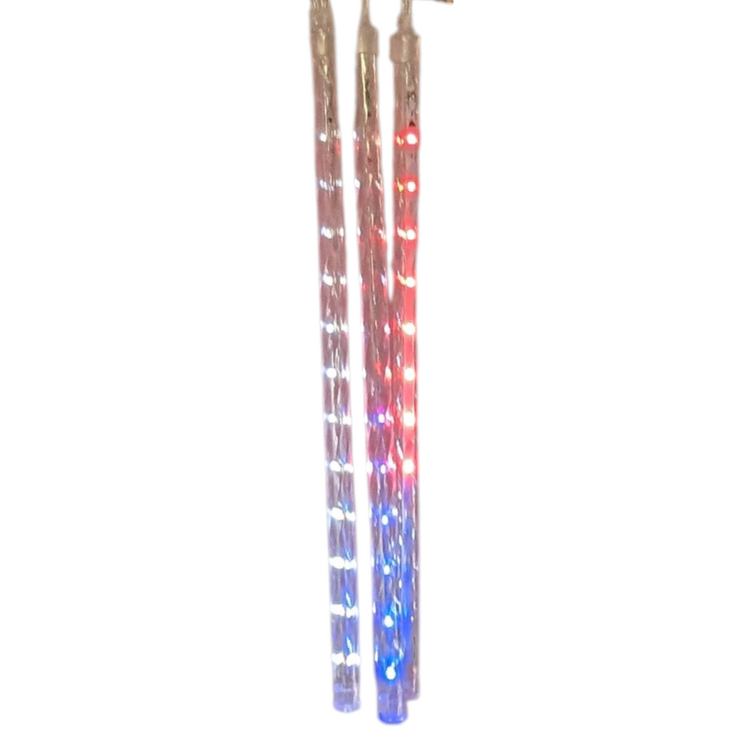 Patriotic Meteor Lighting - 240 LED 10 Piece Set