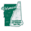 Small Vinyl Sticker - Vermont Spooning with New Hampshire Since 1791