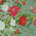 Christmas Chinoiserie Celadon Foil Roll Wrap 30 Inchx 6 Ft Foil-2"core