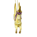 Gold  Winged / Purple Mane Unicorn Ornament