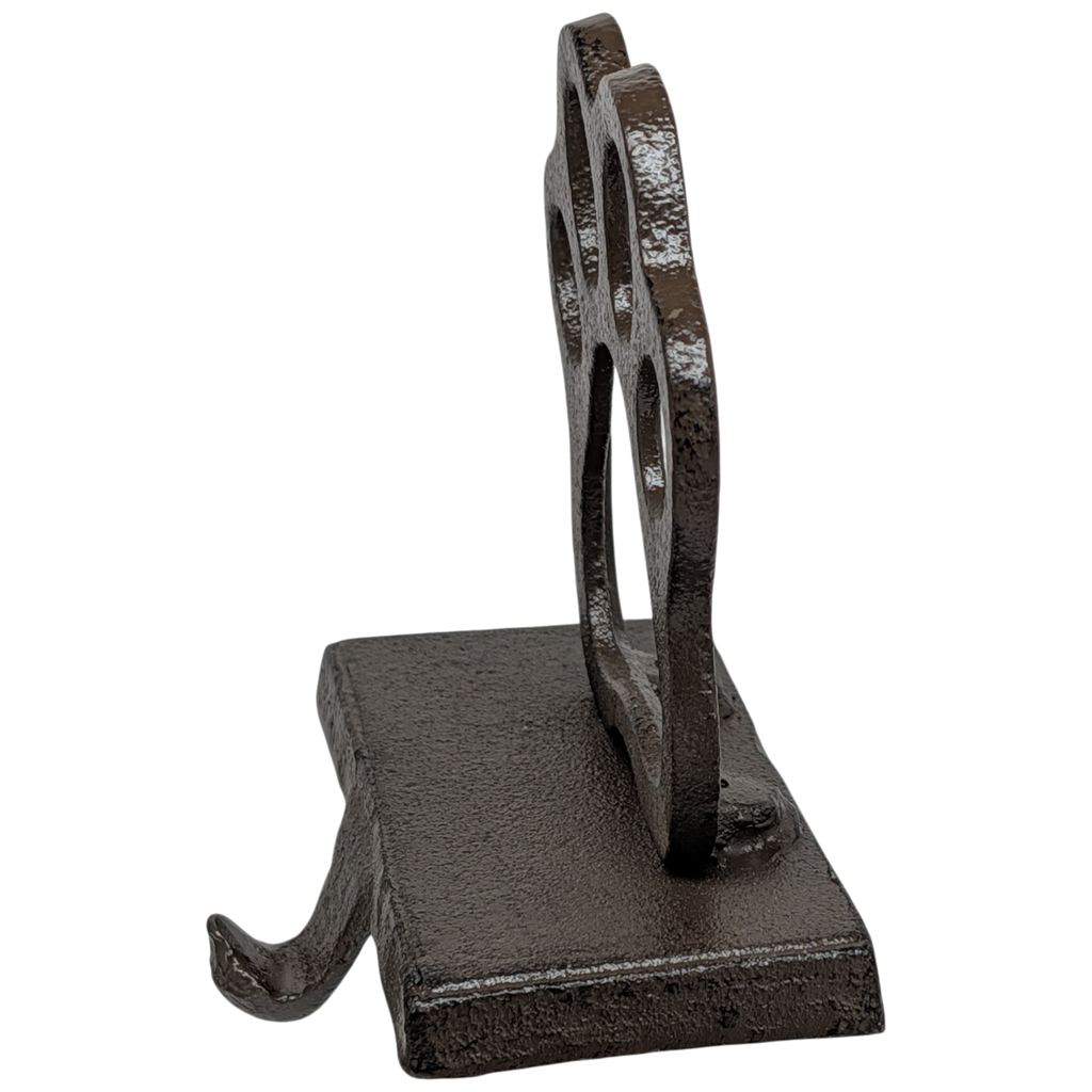 Cast Iron Paw Print Stocking Holder - Charcoal