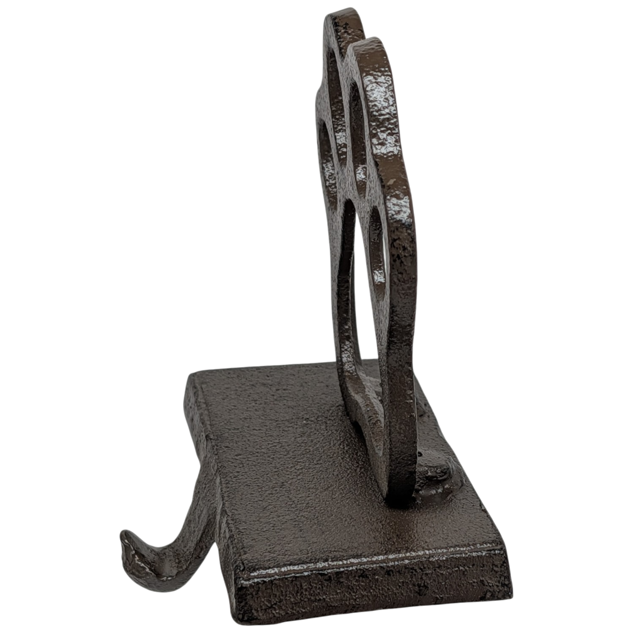 Cast Iron Paw Print Stocking Holder - Charcoal
