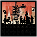 A Family's Timeless Christmas Celebration: Warmth and Wonder Indoors Silhouette Advent Card