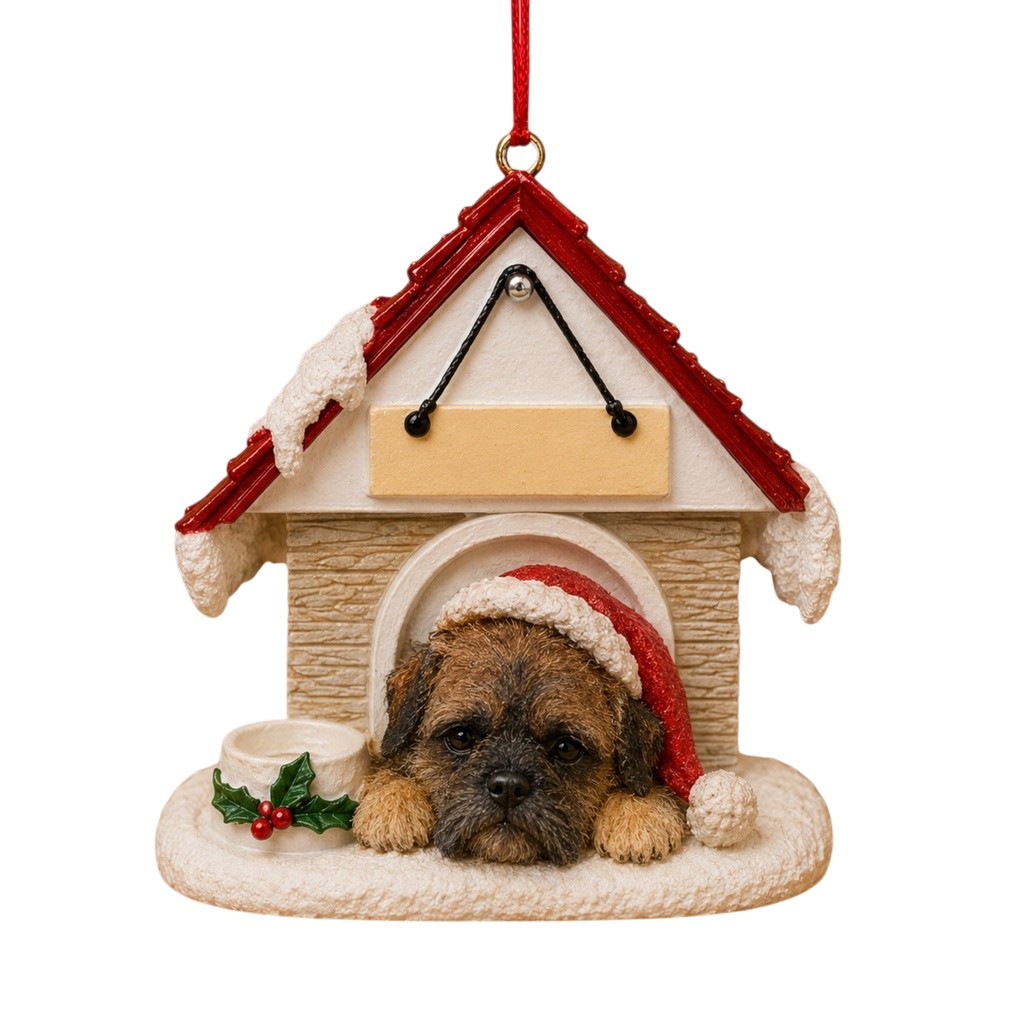 Ceramic Doghouse Ornament - Boxer