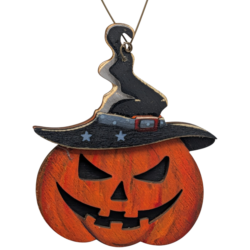 The Grand Jack-O'-Lantern Wooden Ornament
