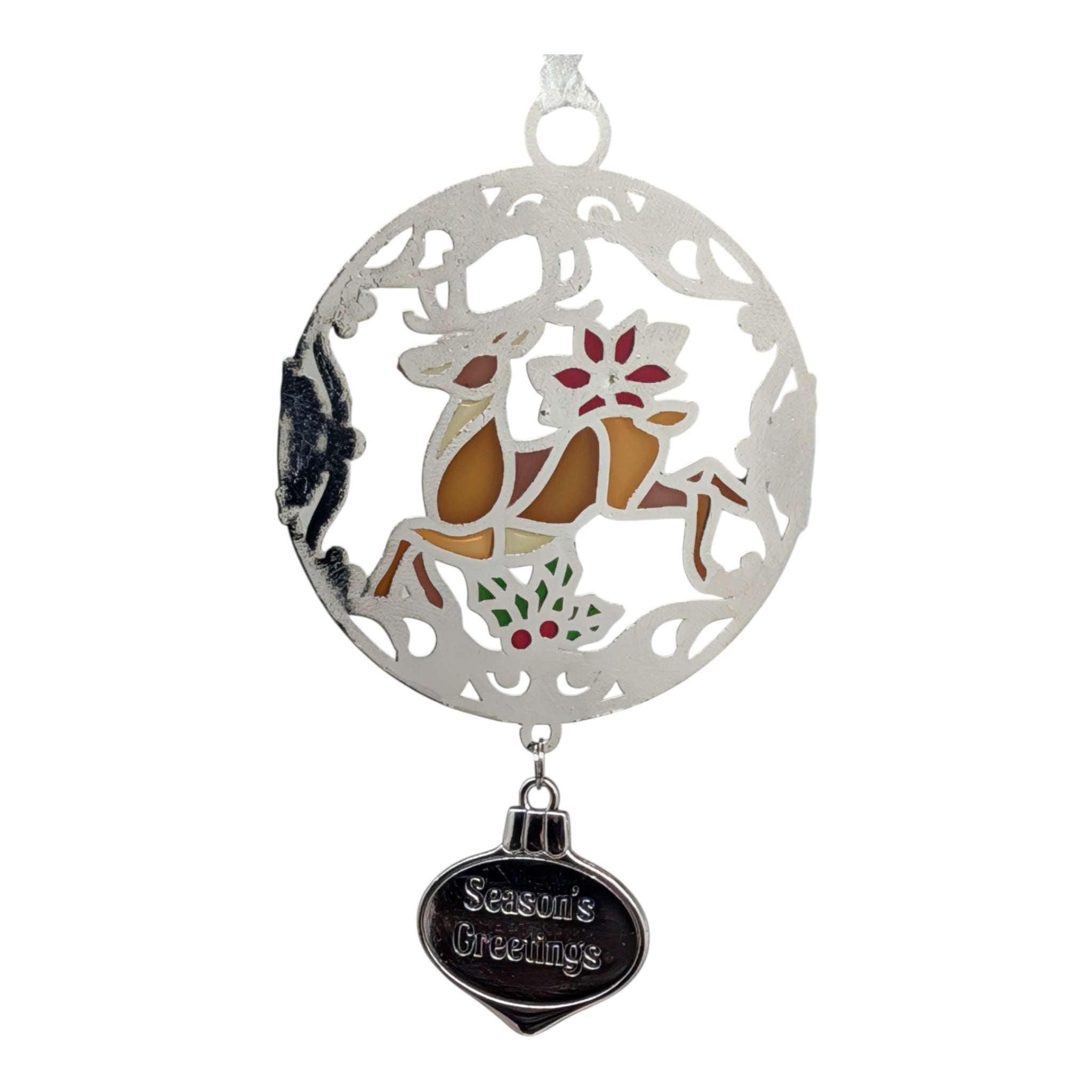 Season's Greetings Reindeer - Colors of Christmas Ornament
