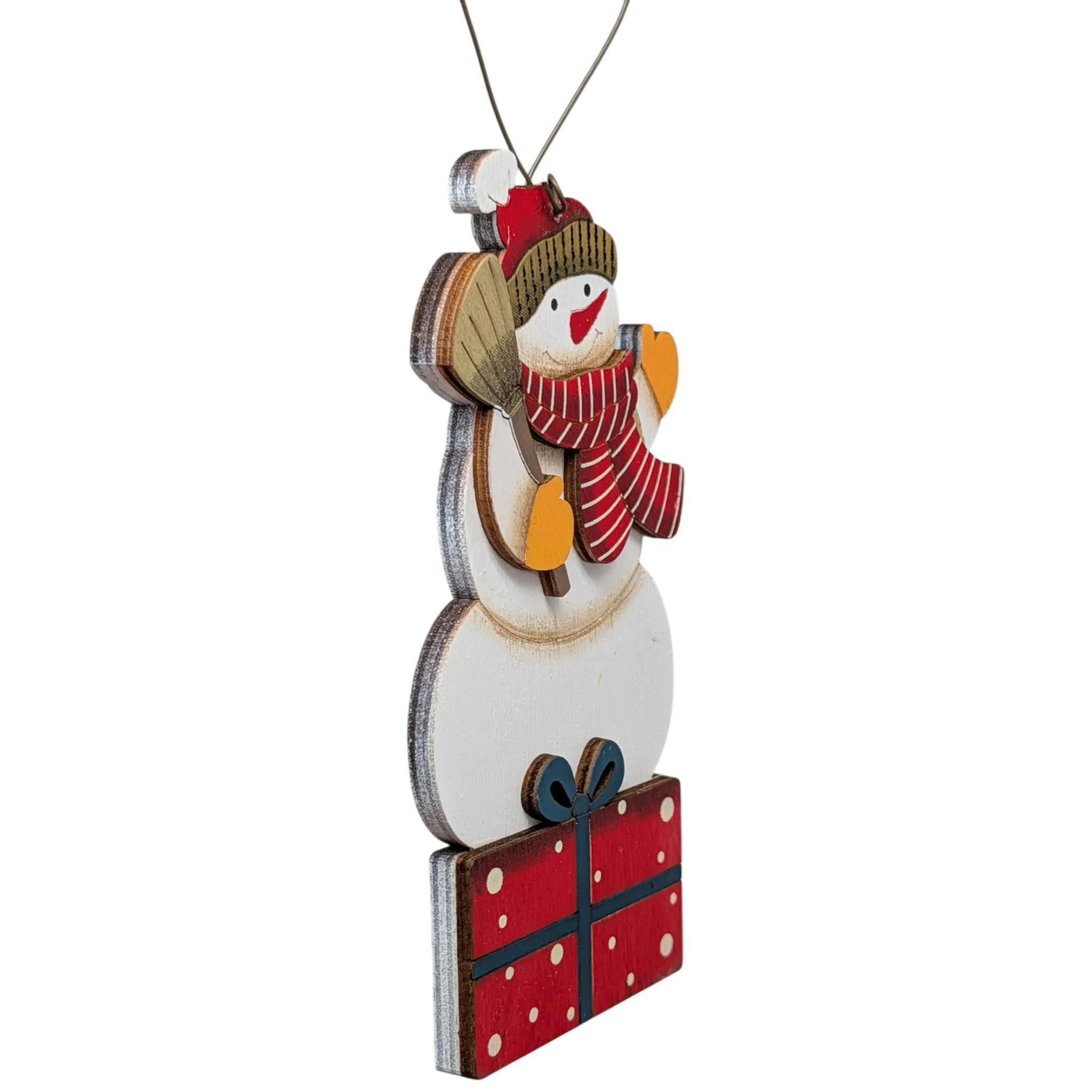 Woody's Gift-Box Celebration: Hand-Painted Plywood Ornament