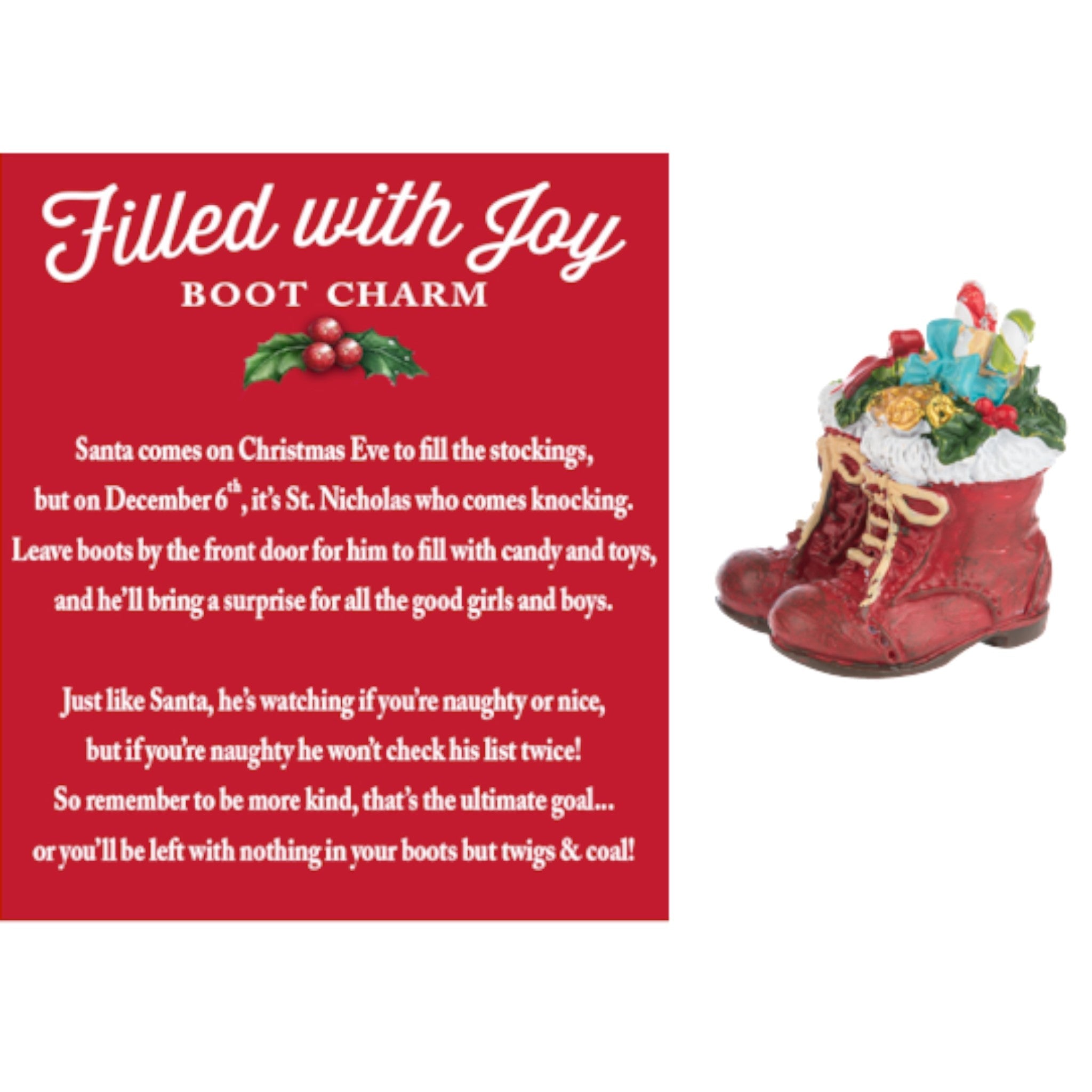 Filled with Joy Boot Charm