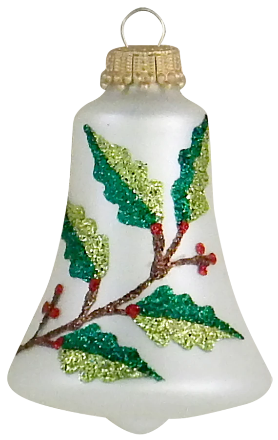 Holly And Berries 4 Pack - Silver - Bells