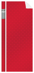 Prismatic Foil Roll Wrap - 30" x 120" - Crimson Snowflakes