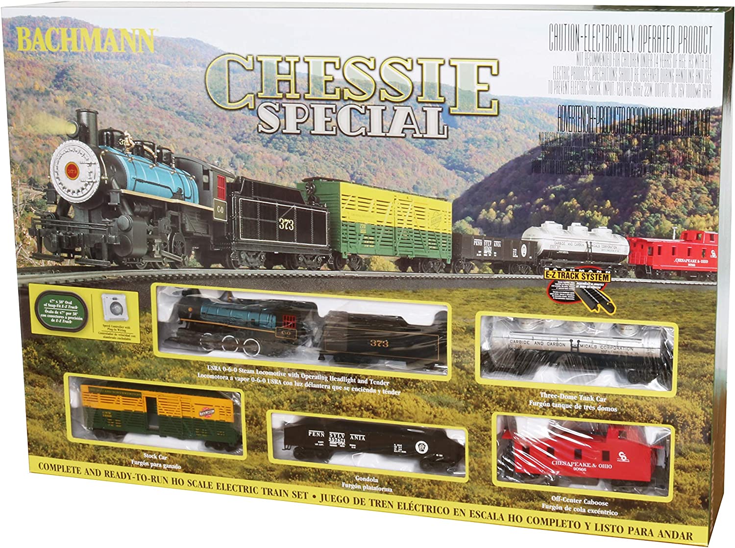 Bachmann Trains - Chessie Special Ready To Run Electric Train Set - HO Scale