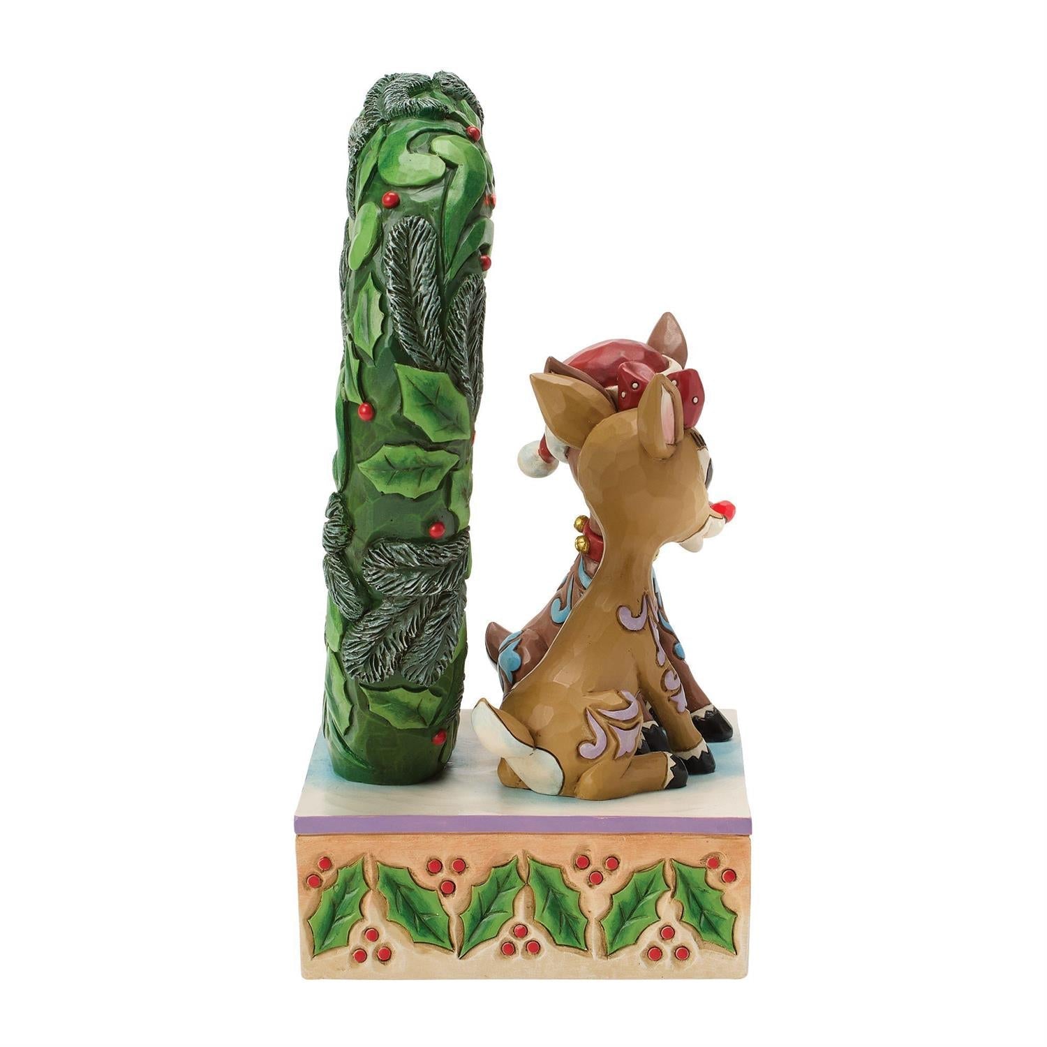 Rudolph and Clarice Heart Wreath Diorama