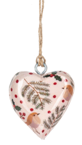 Mini Botanical Heart Ornament - Beige