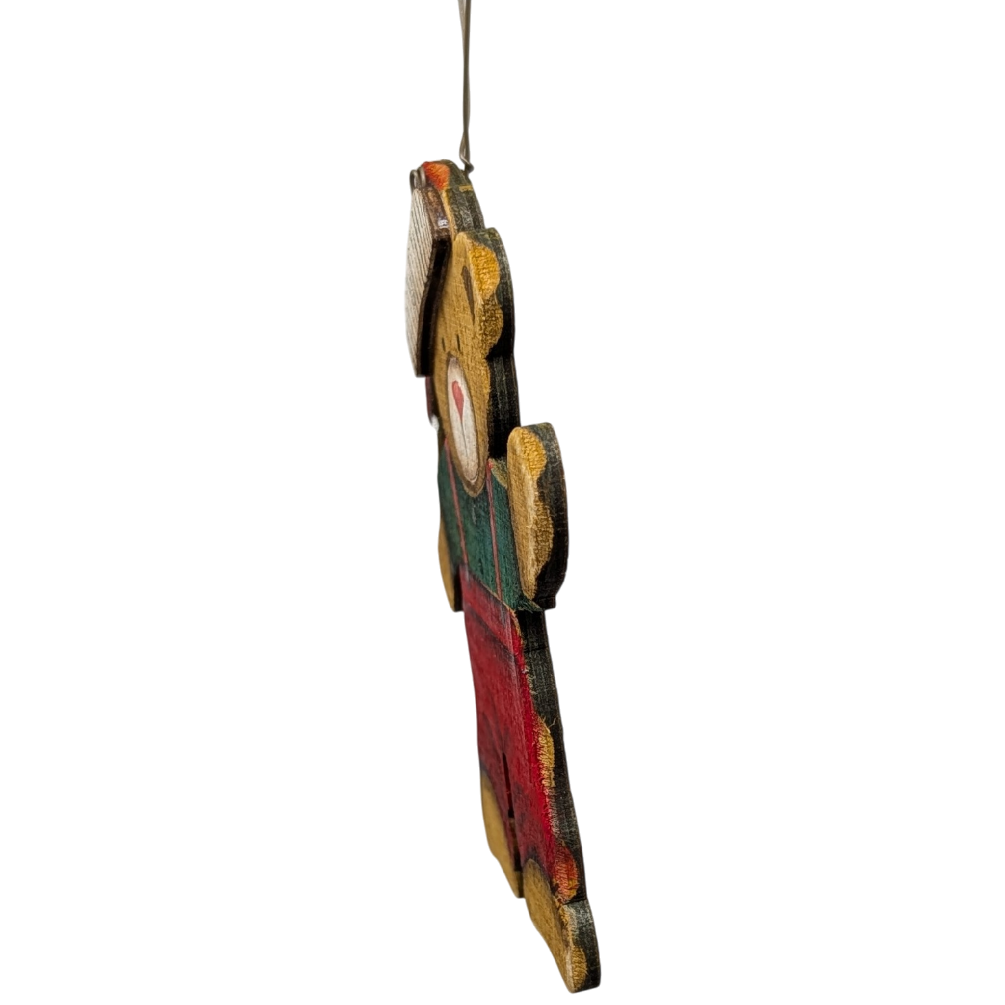 Barnaby's Cozy Christmas: Hand-Painted Plywood Ornament