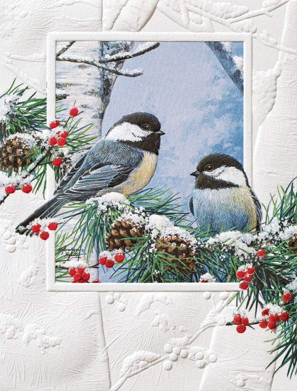 Chickadee Duo Boxed Christmas Cards