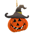 Witch Hat Jack O Lantern  Wooden Ornament